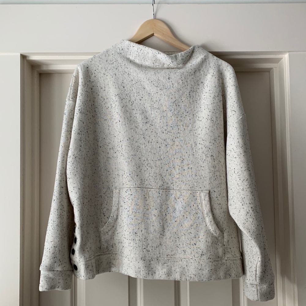 Mock neck Madewell side button sweatshirt